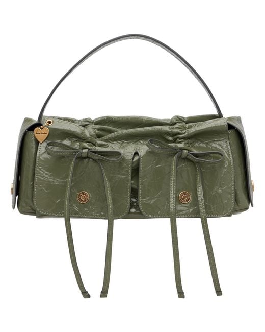 Acne Green Multipocket Shoulder Bag
