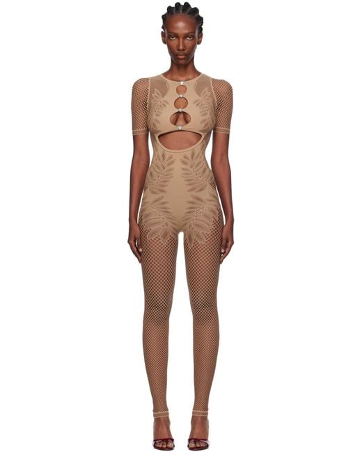 POSTER GIRL Black Dinero Leaves Cut Out Playsuit Jumpsuit