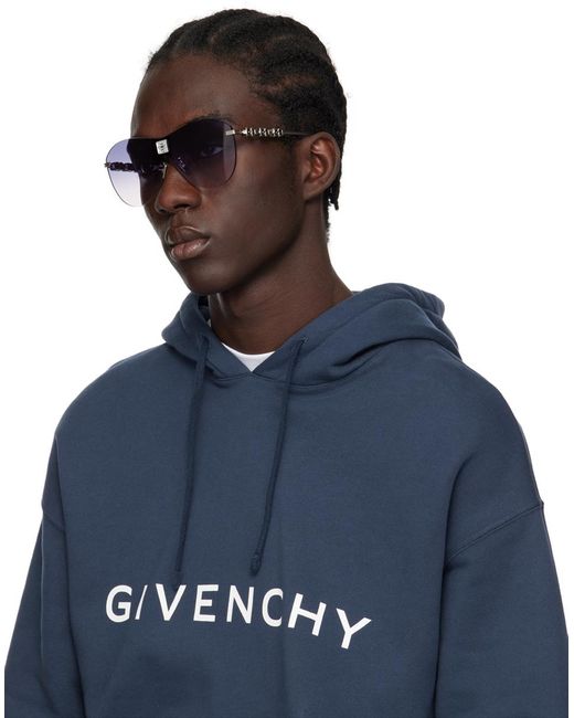 Givenchy Black Silver 4g Sunglasses for men