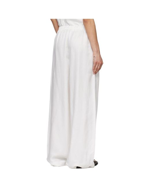 Anine Bing White Roslyn Trousers