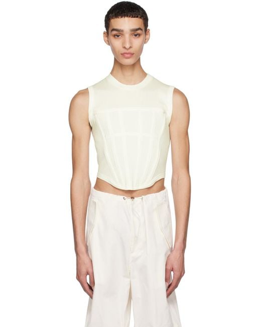 【関税込み】Dion Lee ホワイト Corset Tシャツ Corset cotton jersey T-shirt in white - Dion Lee | Mytheresa