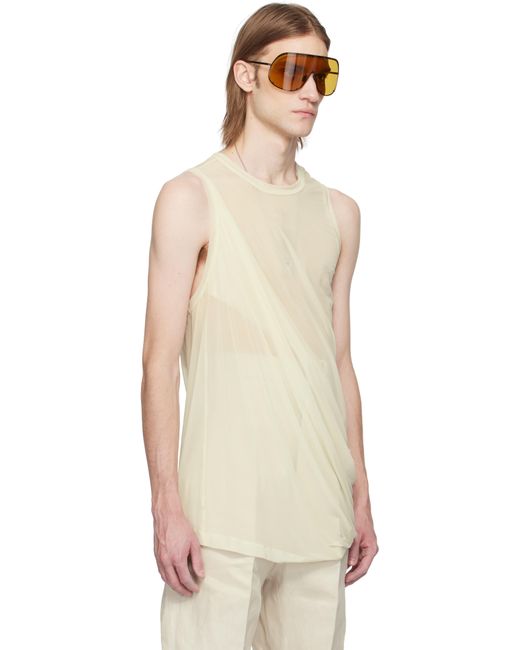 Rick Owens Natural Off- Hollywood Anthem Tank Top for men