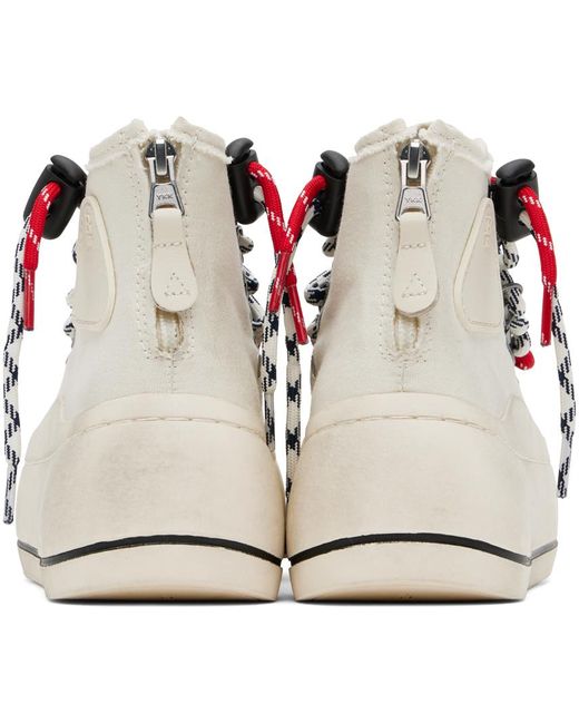 R13 Black Off- Double Grommet Kurt Sneakers for men