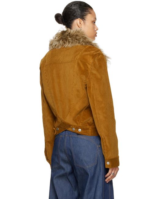 Commission Blue Tan Pointed Collar Jacket