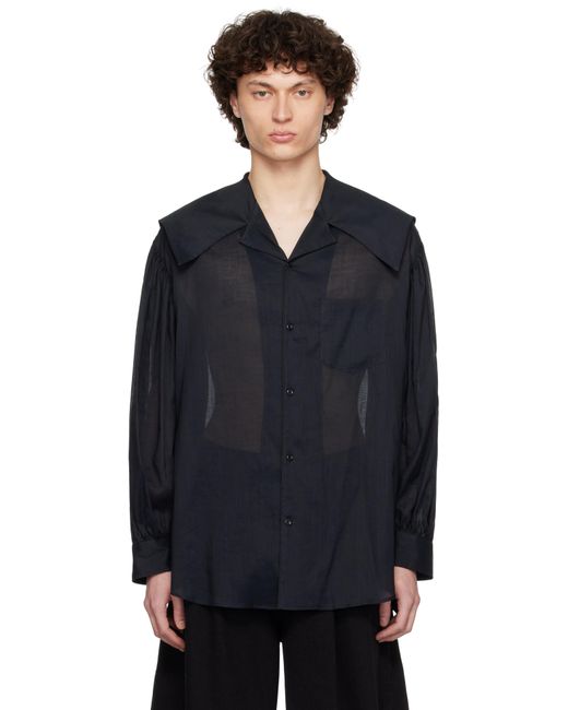 Simone Rocha Blue Sailor Collar Shirt for men
