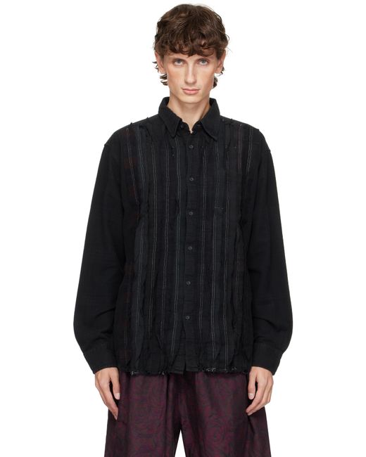 Needles Black Rebuild Ribbon Shirt for men