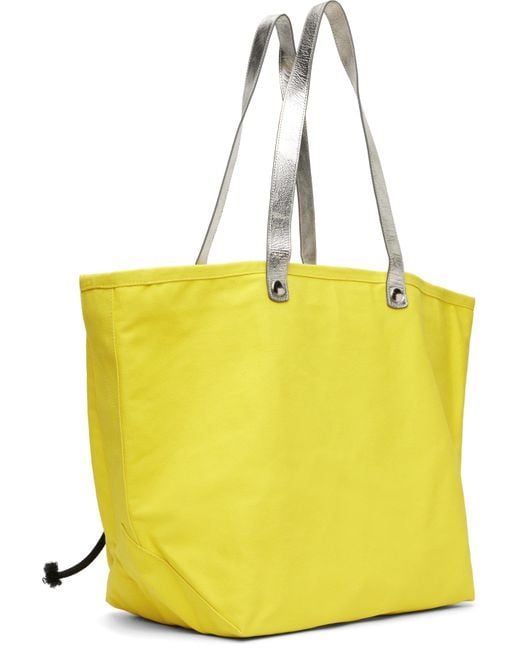Vivienne Westwood Yellow Mouse Printed Canvas Utility Shopper Tote for men