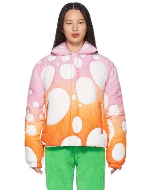 ERL Pink Multicolor Circle Puffer Jacket