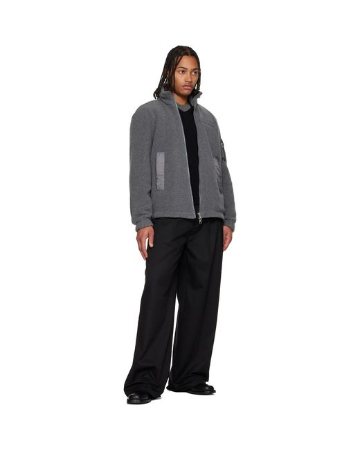 Moncler Gray Zip Up Jacket for men