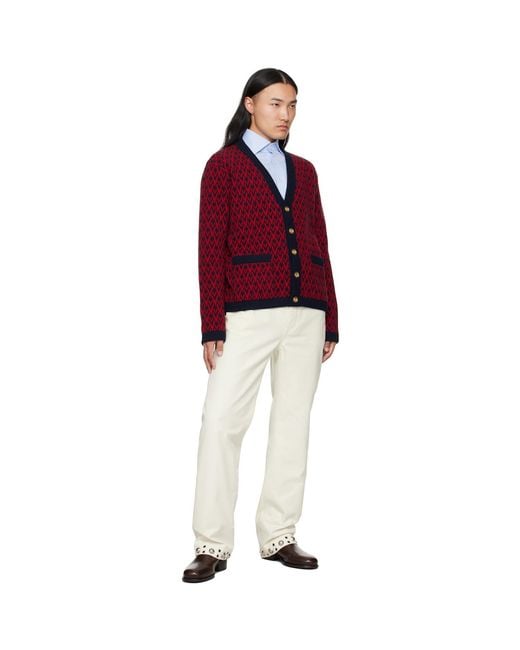 Valentino White Off- Studded Trousers for men