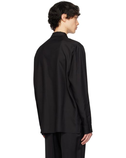 メンズ Valentino スカーフ シャツ Black