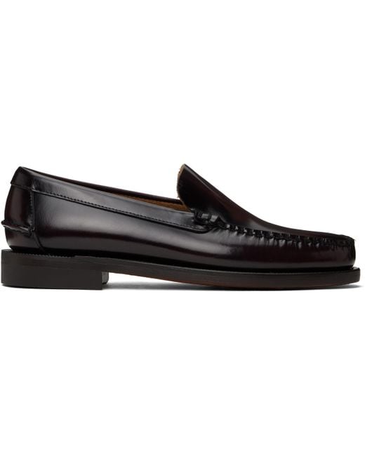 メンズ Sebago バーガンディ Frank ローファー ブラック | Lyst