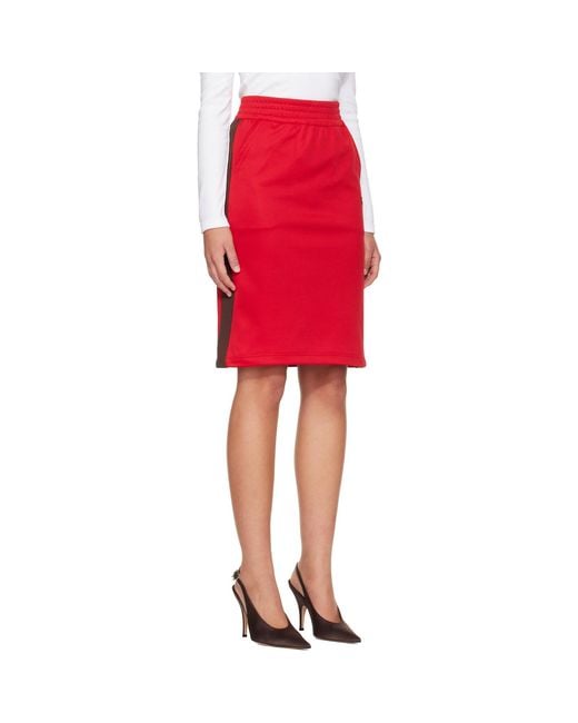 Coperni Red Tracksuit Midi Skirt