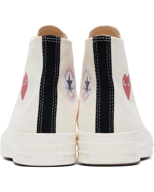 COMME DES GARÇONS PLAY White Off- Converse Edition Chuck 70 Og Single Heart Sneakers for men