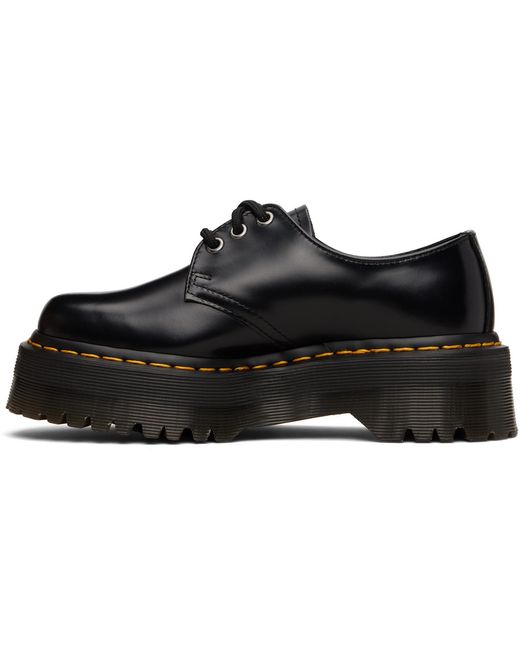 Dr. Martens Black 1461 Smooth Leather Platform Derbys