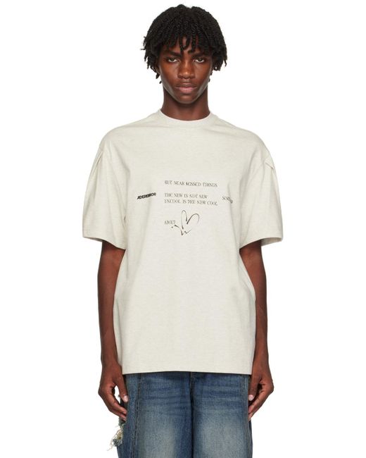Adererror Multicolor Gray Bonded T-shirt for men