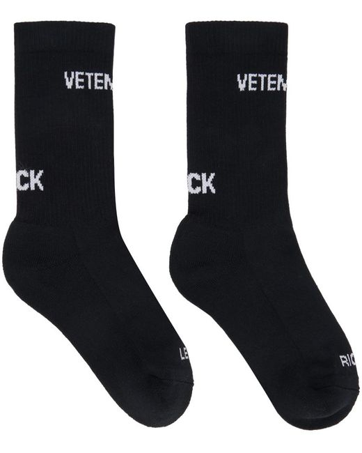 Chaussettes noires à logo Vetements pour homme en coloris Black