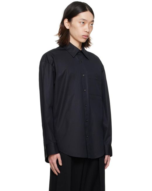 Wooyoungmi Black Graphic Shirt for men