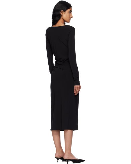 Max Mara Black Zitto Midi Dress