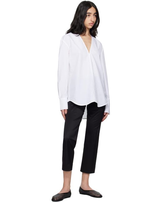 Chemise Blanche À Col En V Totême  en coloris White