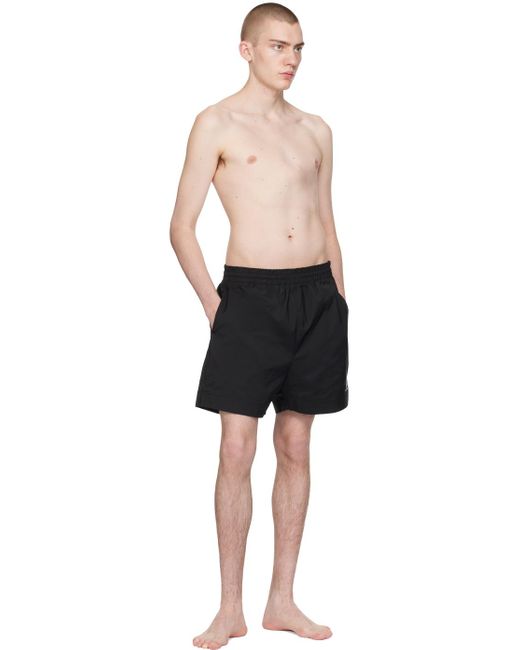 1017 ALYX 9SM Black Embroidered Swim Shorts for men