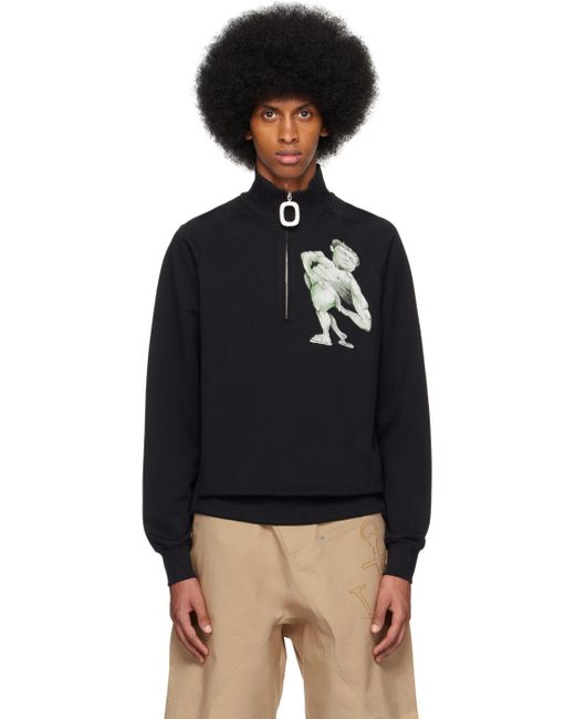 J.W. Anderson Black Half-zip Sweater for men