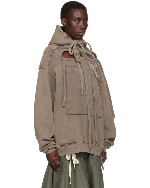 OTTOLINGER Natural Taupe Deconstructed Hoodie