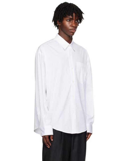 Ami Paris White Boxy Fit Shirt for Men | Lyst