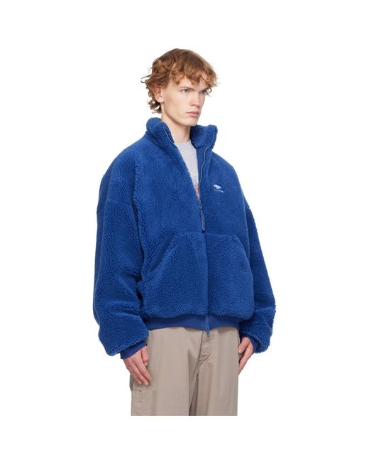 Balenciaga Blue Zip-Up Jacket for men