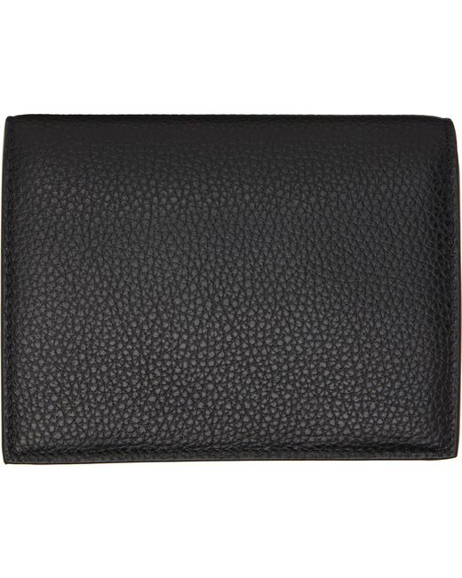 Marni Black Mending' Leather Bifold Wallet for men