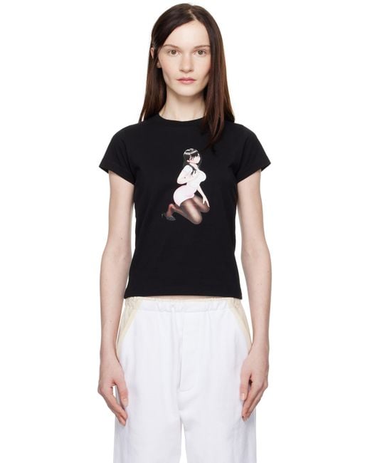 Abra Black Crewneck Anime Girl T-Shirt