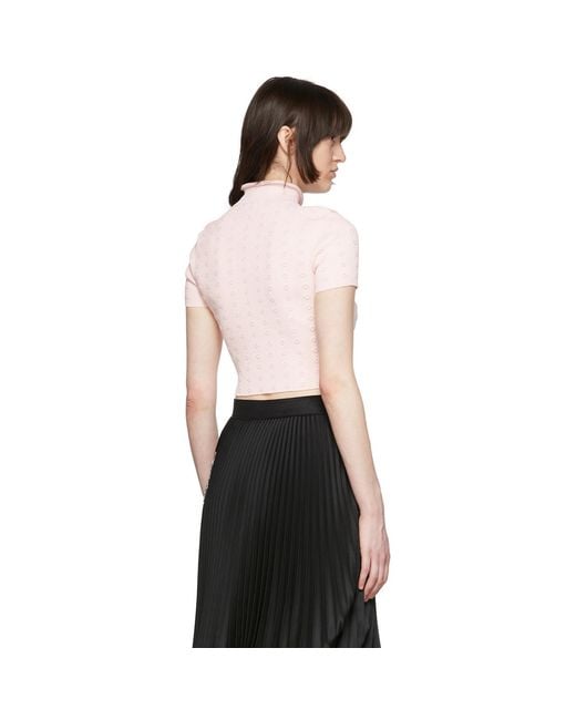 we11done Black Rayon Short Sleeve Turtleneck