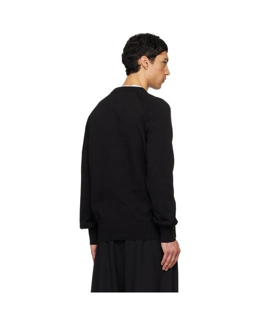 we11done Black Multi-Logo Sweater for men