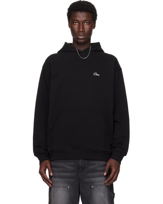 メンズ Dime ブラック Cursive Small Logo フーディ Black