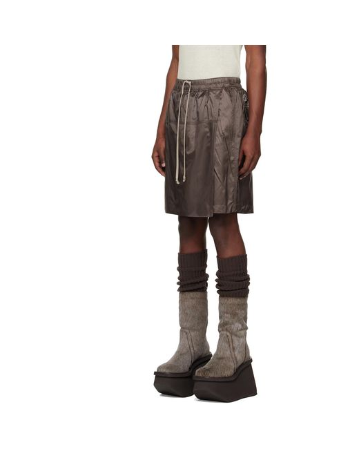 Rick Owens Brown Moncler + Kiltshorts for men