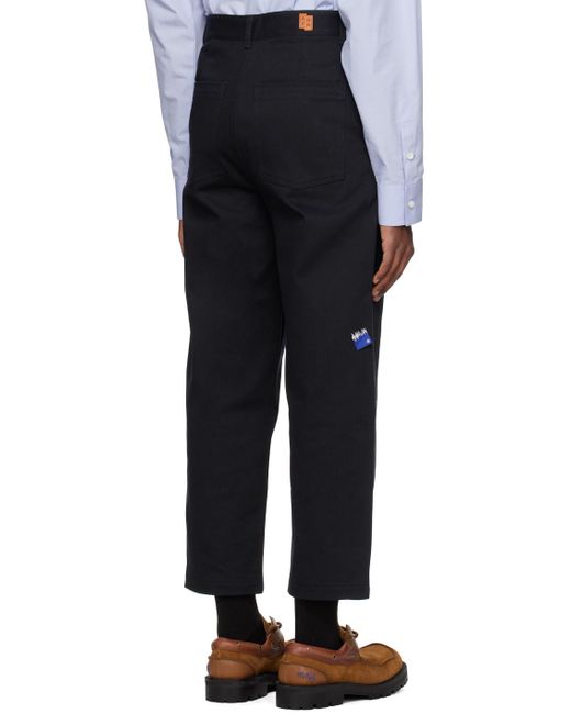 Pantalon bleu marine à braguette à glissière - significant Adererror pour homme en coloris Black