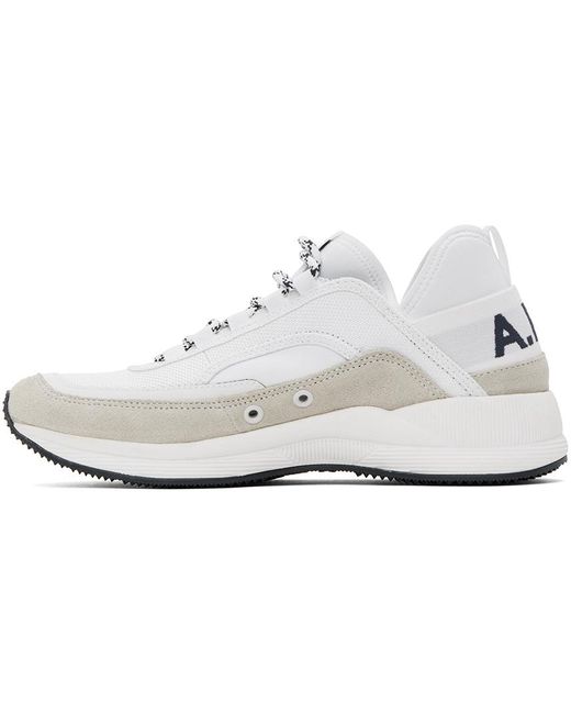 A.P.C. Black . White Run Around Sneakers