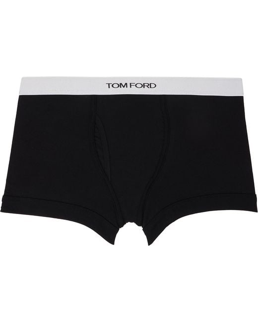 Tom Ford Black Two-Pack Cotton Boxer Briefs for men