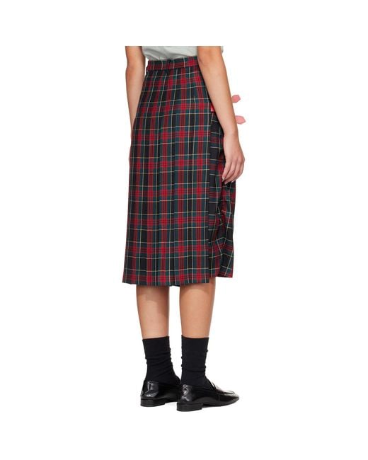 Undercover Black Up2F1603 Midi Skirt