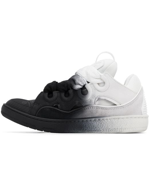 Lanvin Black Off- Spray Curb Sneakers for men