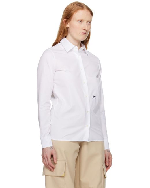 Chemise blanche à monogramme Palm Angels en coloris White