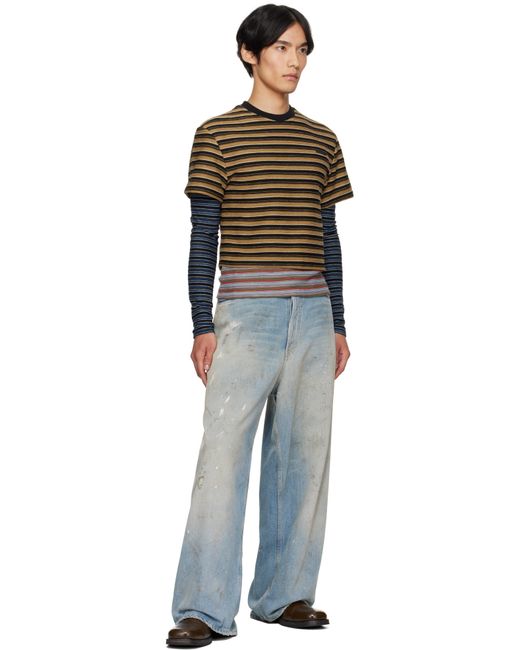 ANDERSSON BELL Black Stripe Ls T-Shirt for men