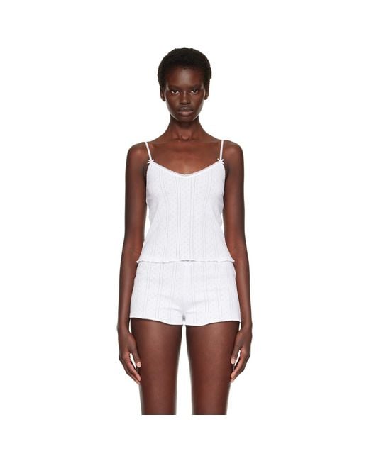 Cou Cou White 'The Long Cami' Camisole