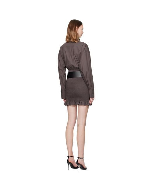 The Attico Black Popeline Minidress