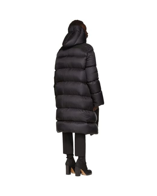 (正規店出品)RICK OWENS WOMEN HOODED LINER COAT Rick Owens Black Hooded Liner Down Jacket | Lyst