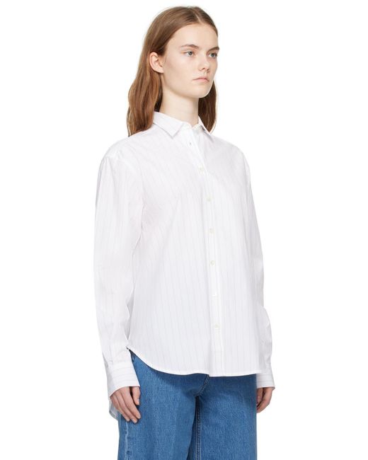 Chemise blanche à rayures fines Totême  en coloris White