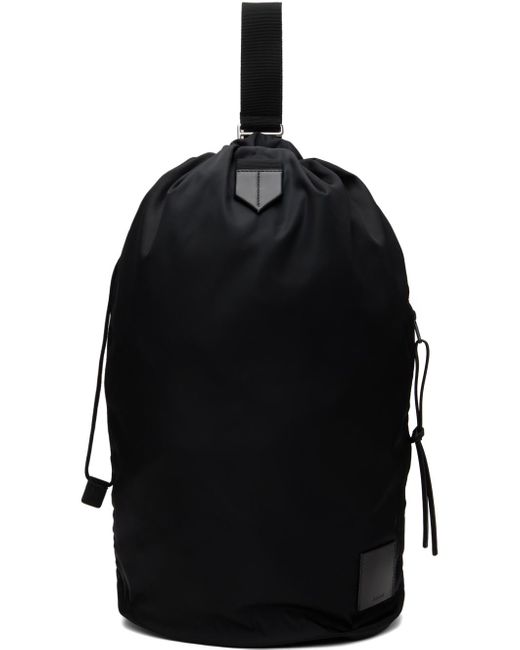 Jil Sander Black Drawstring Bag for men