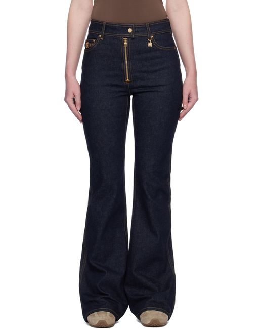Amiri Blue Zip Up Flare Jeans