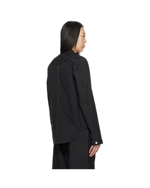 Dion Lee Black Rivet Denim Jacket