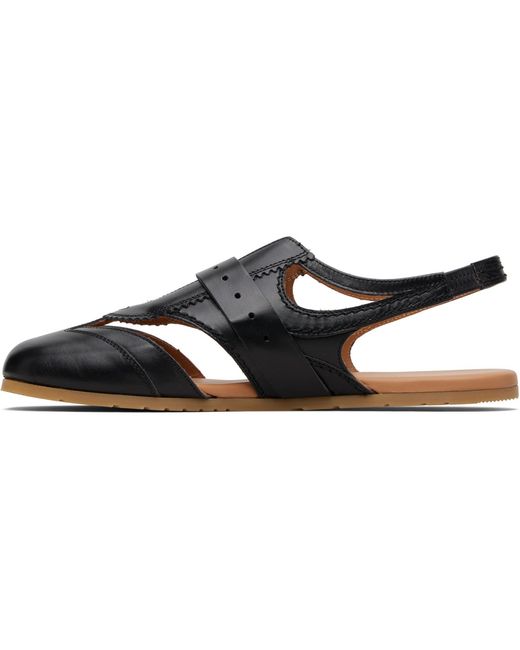 Dries Van Noten Black Leather Sandals for men